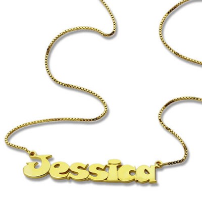 Gold Over Children s Name Necklace - Custom Jewellery By All Uniqueness