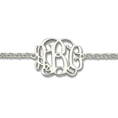 Silver Monogram Bracelet - Custom Jewellery By All Uniqueness
