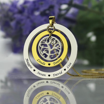 Grandma Family Tree Names Necklace - Custom Jewellery By All Uniqueness