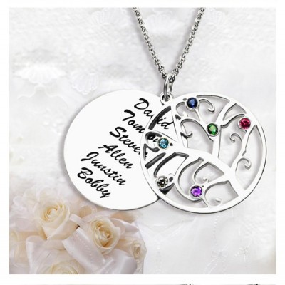 Grandma Family Tree Names Necklace - Custom Jewellery By All Uniqueness