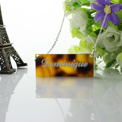 Acrylic Bar Carrie Name Necklace - Custom Jewellery By All Uniqueness