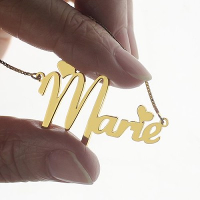 Nameplate Necklace for Girls Gold Plated - Custom Jewellery By All Uniqueness