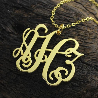Taylor Swift Monogram Necklace Gold Plated - Custom Jewellery By All Uniqueness