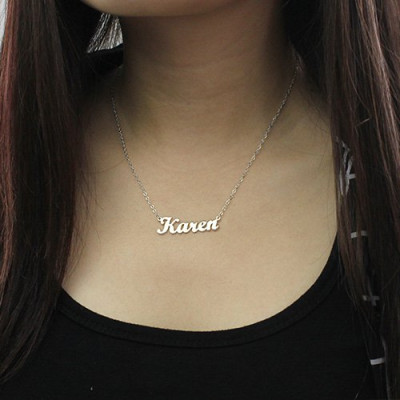 Script Name Necklace Silver - Custom Jewellery By All Uniqueness