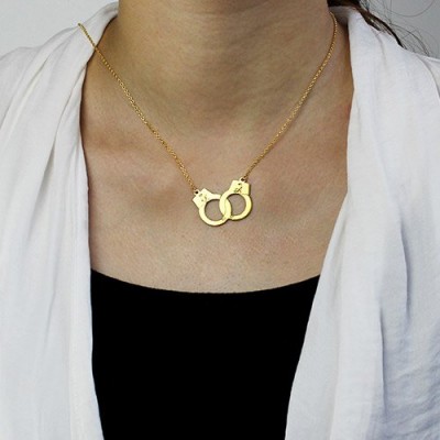Handcuff Necklace Gold Plated - Custom Jewellery By All Uniqueness