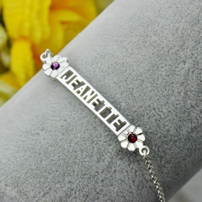 ID Birthstone Name Bracelet For Teens - Custom Jewellery By All Uniqueness