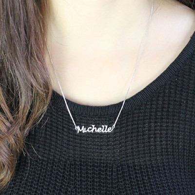 Handwriting Name Necklace Silver - Custom Jewellery By All Uniqueness