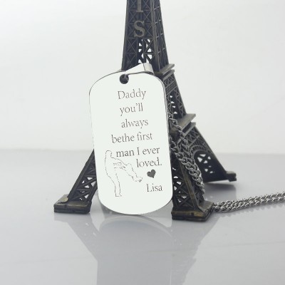 Father s Love Dog Tag Name Necklace - Custom Jewellery By All Uniqueness