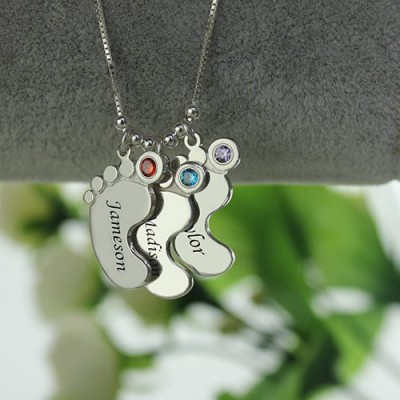 Baby Feet Charm Necklace for Mom - Custom Jewellery By All Uniqueness