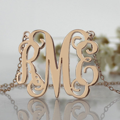 Custom Rose Gold Plated Monogram Initial Necklace - Custom Jewellery By All Uniqueness