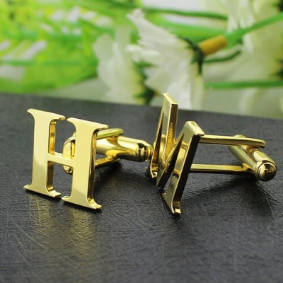Best Initial Cufflinks Gold Plated - Custom Jewellery By All Uniqueness