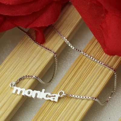 My Tiny Name Necklace Custom Silver - Custom Jewellery By All Uniqueness