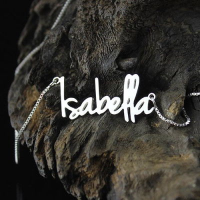 Small Name Necklace For Her Silver - Custom Jewellery By All Uniqueness