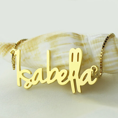 Small Name Necklace For Women in Gold Plated - Custom Jewellery By All Uniqueness