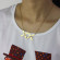 All Uniqueness: Gold Plated Greek Double Cross Name Necklace