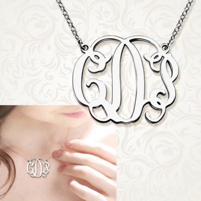 Taylor Swift Monogram Necklace Silver - Custom Jewellery By All Uniqueness