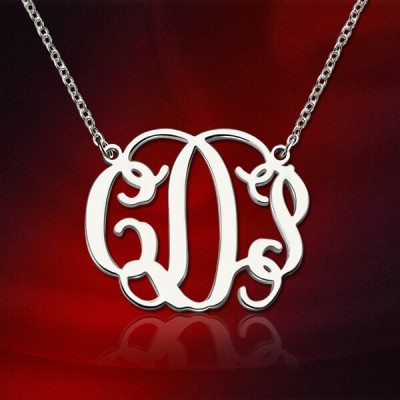 Taylor Swift Monogram Necklace Silver - Custom Jewellery By All Uniqueness