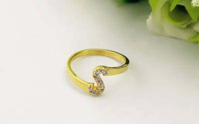 Your Story, Engraved: The Making of Our Gold Plated Birthstone Initial Ring