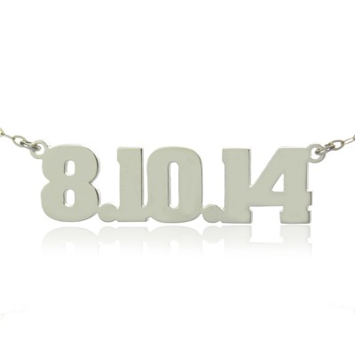 Silver Number Name Necklace Unique Men Jewellery - Custom Jewellery By All Uniqueness