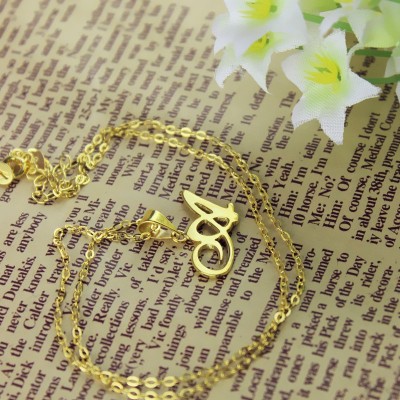 Letter Necklace Gold Plated - Custom Jewellery By All Uniqueness