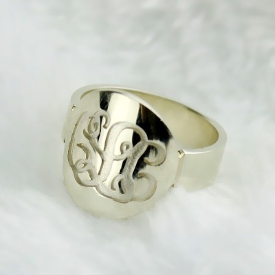 Make Your Own Monogram Itnitial Ring Silver - Custom Jewellery By All Uniqueness