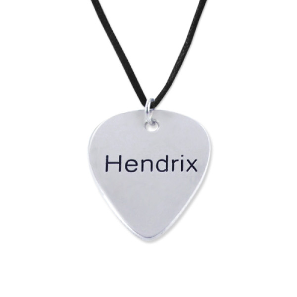 Engraved Guitar Pick Necklace - Custom Jewellery By All Uniqueness