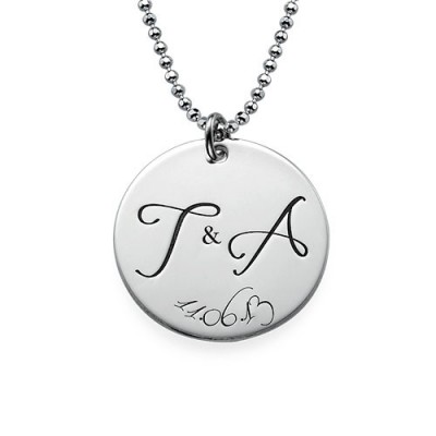 Engraved Initial Necklace with Special Date - Custom Jewellery By All Uniqueness