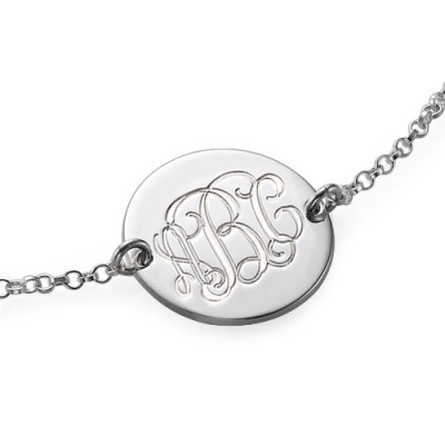 Silver Monogram Bracelet/Anklet - Custom Jewellery By All Uniqueness
