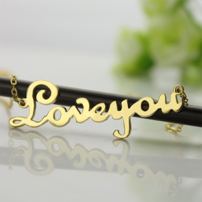 Cursive Name Necklace Gold Plated - Custom Jewellery By All Uniqueness