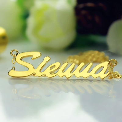 Gold Plated Name Necklace "Sienna" - Custom Jewellery By All Uniqueness