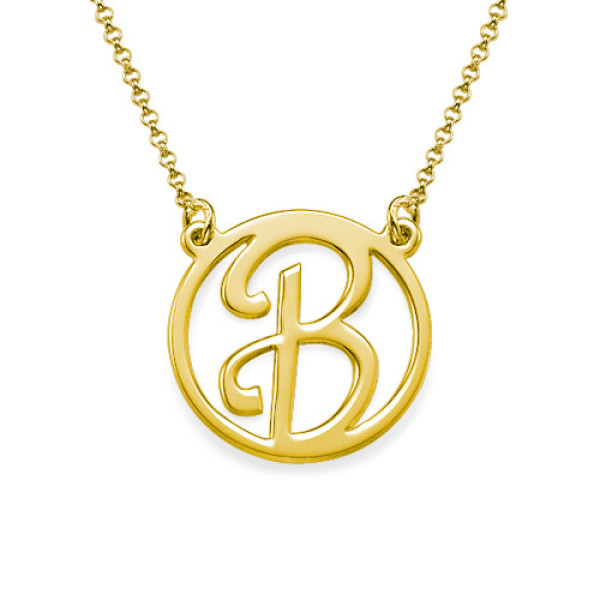 18k Gold Plated Cut Out Initial Necklace - Custom Jewellery By All Uniqueness