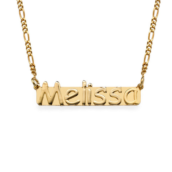 18k Gold Plated Silver Name Necklace - Custom Jewellery By All Uniqueness