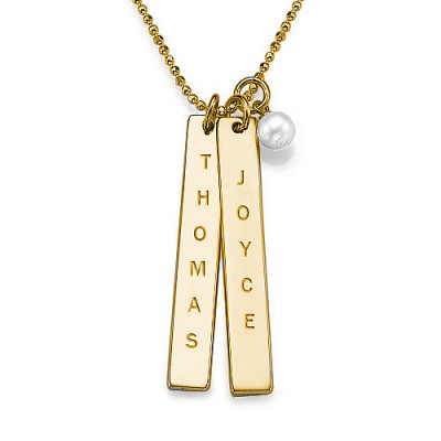 Gold Plating Customised Name Tag Necklace - Custom Jewellery By All Uniqueness