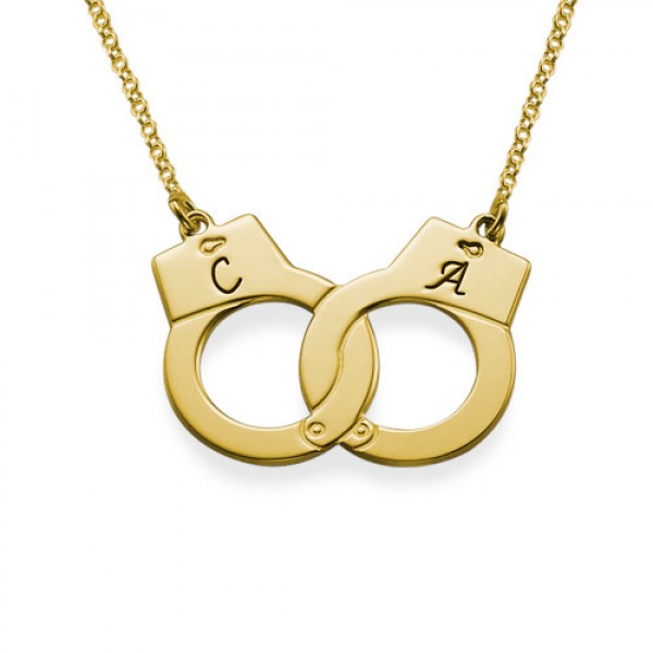Handcuff Necklace in Gold Plating - Custom Jewellery By All Uniqueness