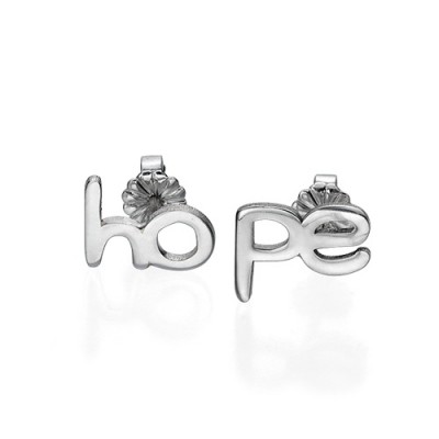 Hope and Love Stud Earrings - Custom Jewellery By All Uniqueness