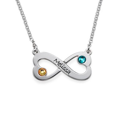 Infinity Heart Necklace with Engraving - Custom Jewellery By All Uniqueness