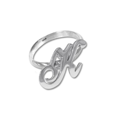 Initial Ring in Silver - Custom Jewellery By All Uniqueness