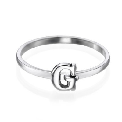 Initial Ring in Silver - Custom Jewellery By All Uniqueness