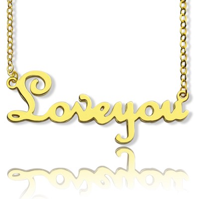 Cursive Name Necklace Gold Plated - Custom Jewellery By All Uniqueness