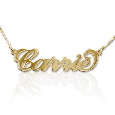 Gold or Silver Carrie Name Necklace - Custom Jewellery By All Uniqueness
