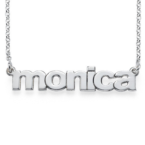 Nameplate Necklace in Lowercase Font - Custom Jewellery By All Uniqueness