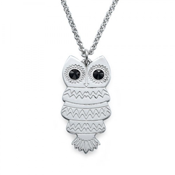Owl Necklace with Back Engraving - Custom Jewellery By All Uniqueness