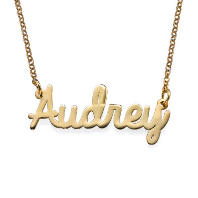 18k Gold Platied Cursive Name Necklace - Custom Jewellery By All Uniqueness