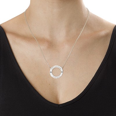 Silver Karma Necklace with Swarovski - Custom Jewellery By All Uniqueness