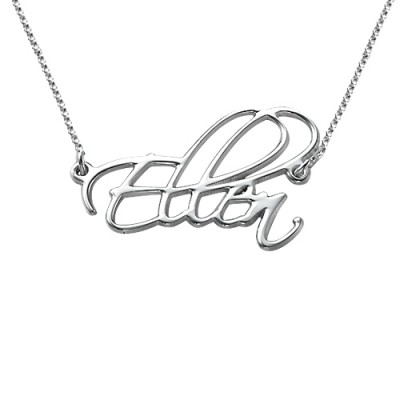 Silver Script Necklace - Custom Jewellery By All Uniqueness
