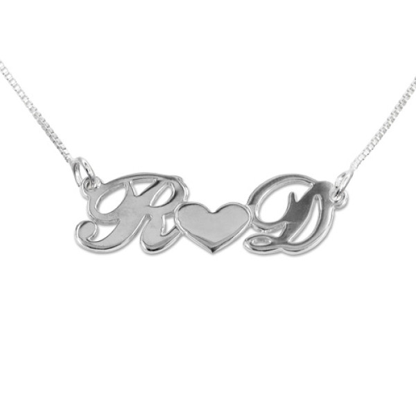 Silver Couples Heart Necklace - Custom Jewellery By All Uniqueness