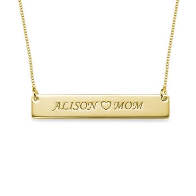 Gold Plated Nameplate Necklace - Custom Jewellery By All Uniqueness