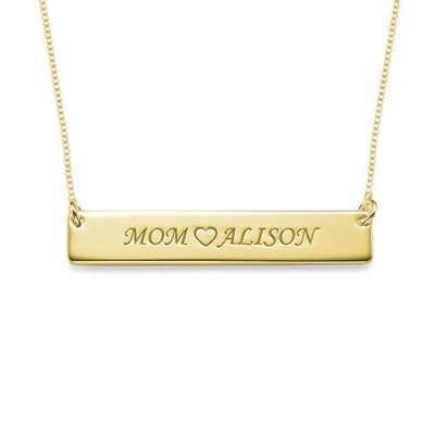 Gold Plated Nameplate Necklace - Custom Jewellery By All Uniqueness
