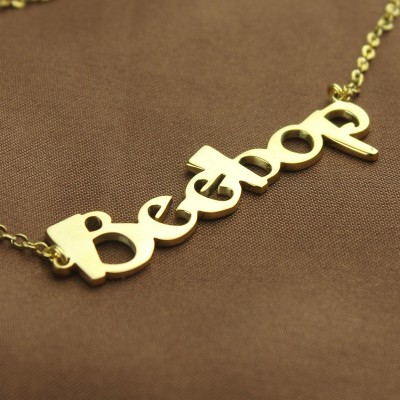 Create Your Own Name Necklace Gold Plated - Custom Jewellery By All Uniqueness