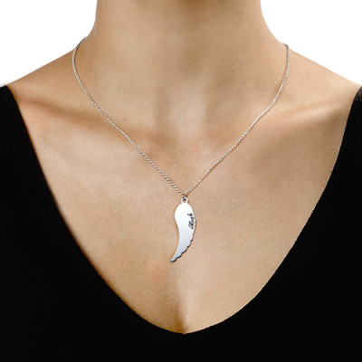 Set of Two Silver Angel Wings Necklace - Custom Jewellery By All Uniqueness